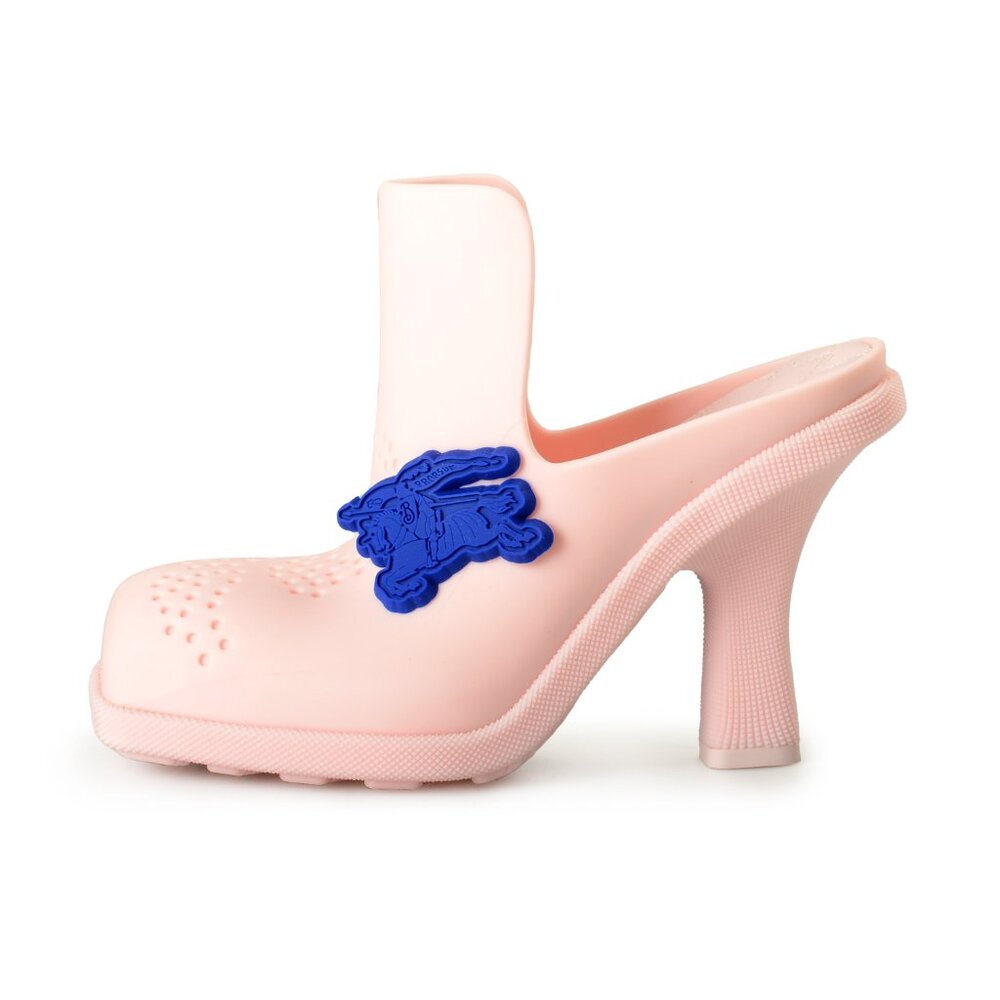 Burberry Women's "Rubber Highland" Heeled Mules Sandals Shoes US 6 EUR 36 - Picture 2 of 8